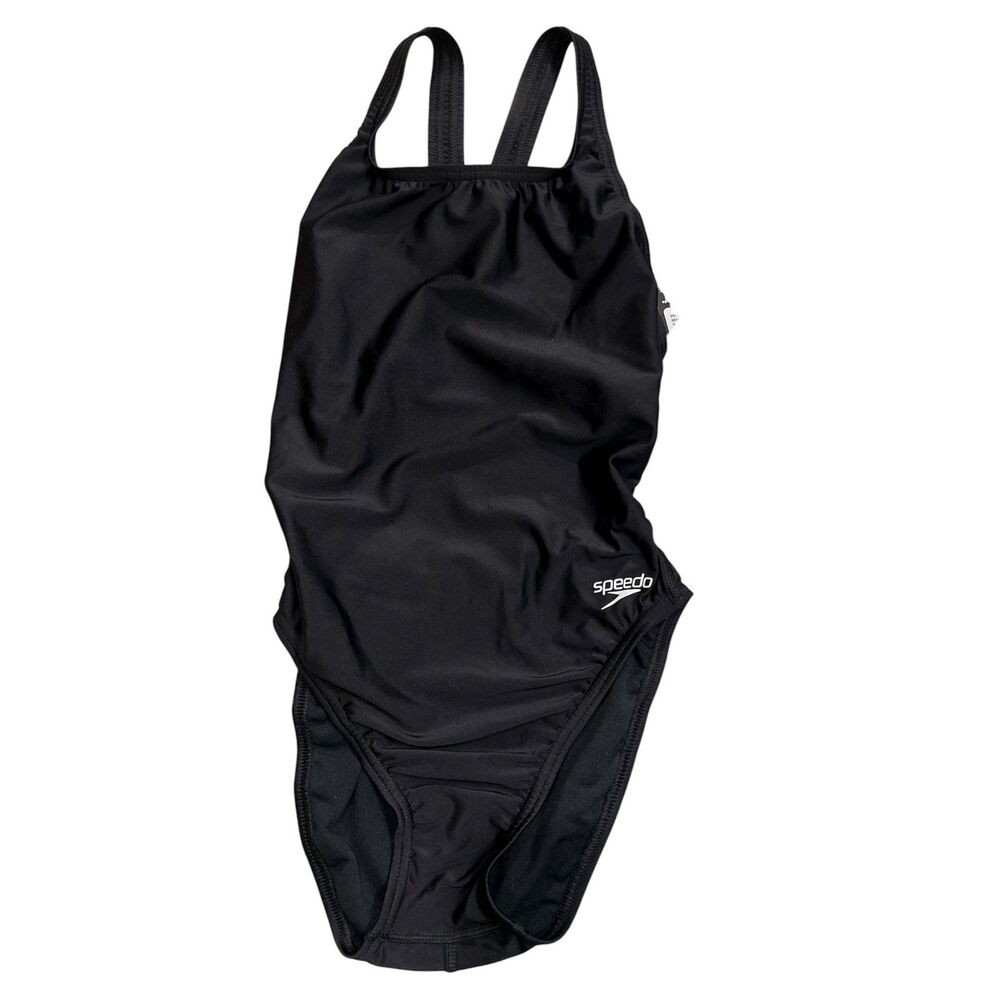 Speedo Pro LT One Piece Swimsuit Black Size 6/32 NWT Performance